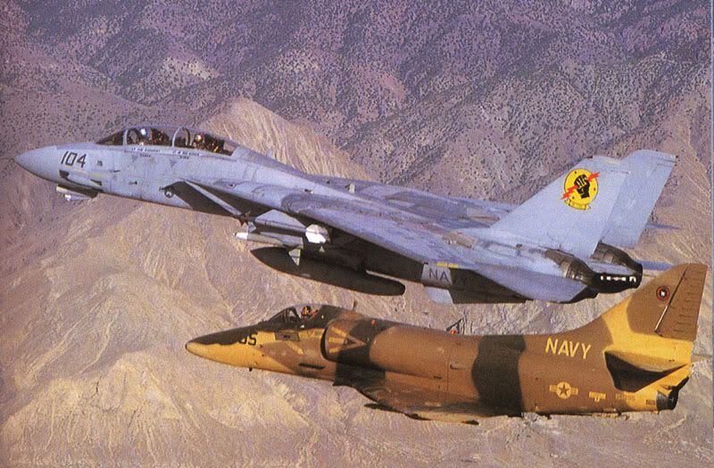 1:72 Decals for "Top Gun" F-14A Tomcat, A-4 Skyhawk & “MIG-28” F-5 Conversion
