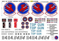 1:18 Decals for "Top Movie" F-14A Tomcat Conversion - G.I.Joe Sky Striker