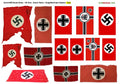 1:35 German WW2 Diorama Decals – Recognition Drapes & Banners. Swastika & Iron Cross